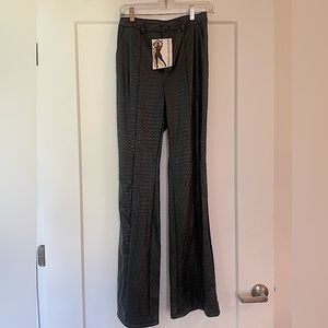 BRAND NEW Naked Wardrobe Faux Leather Crocodile Flare Pants